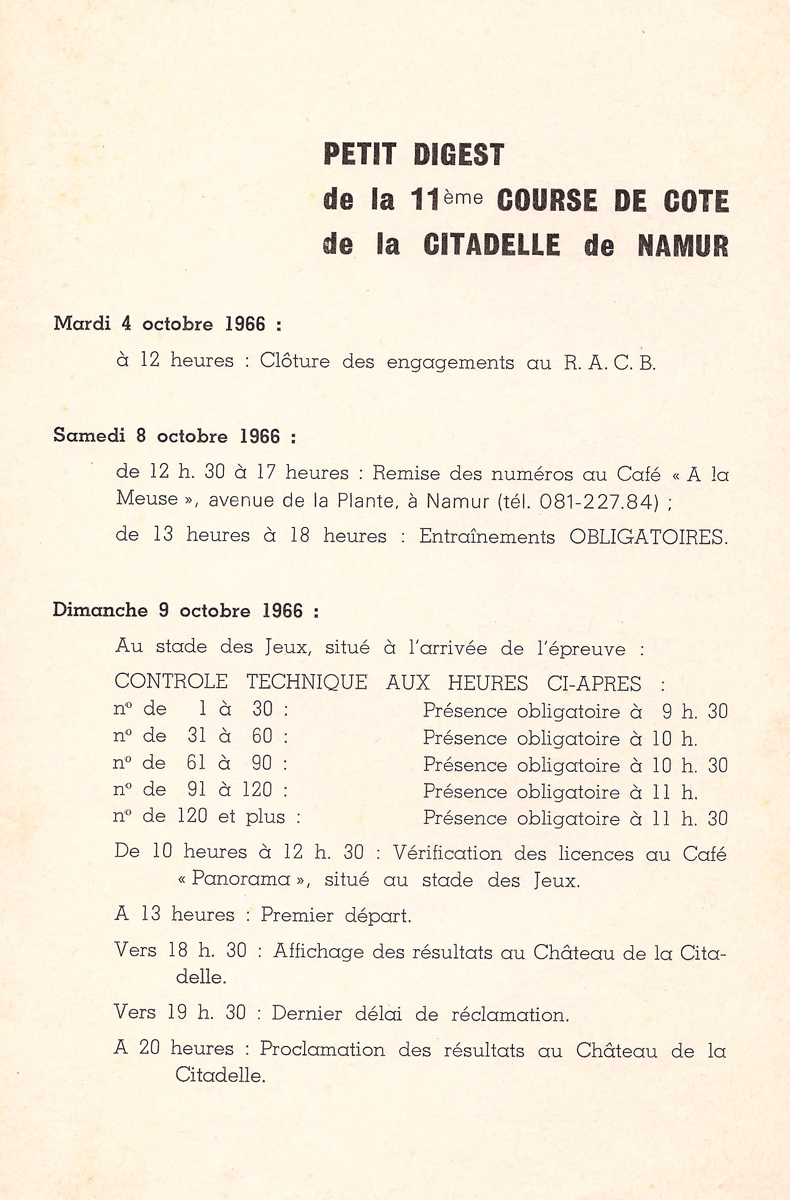 3 - Digest de la course